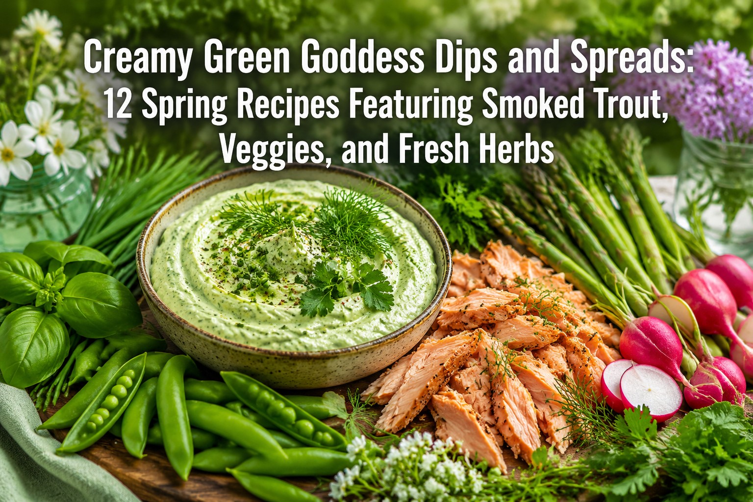 Creamy Green Goddess Dips and Spreads: 12 Spring Recipes Featuring Smoked Trout, Veggies, and Fresh Herbs