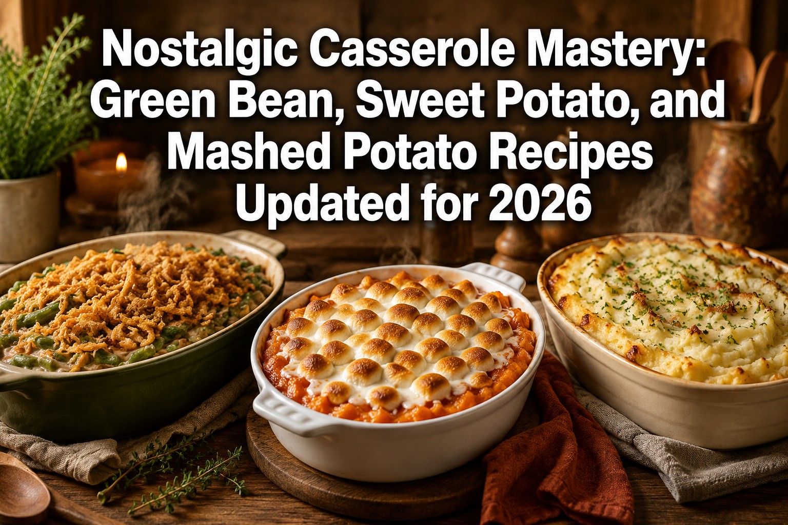 Nostalgic Casserole Mastery: Green Bean, Sweet Potato, and Mashed Potato Recipes Updated for 2026