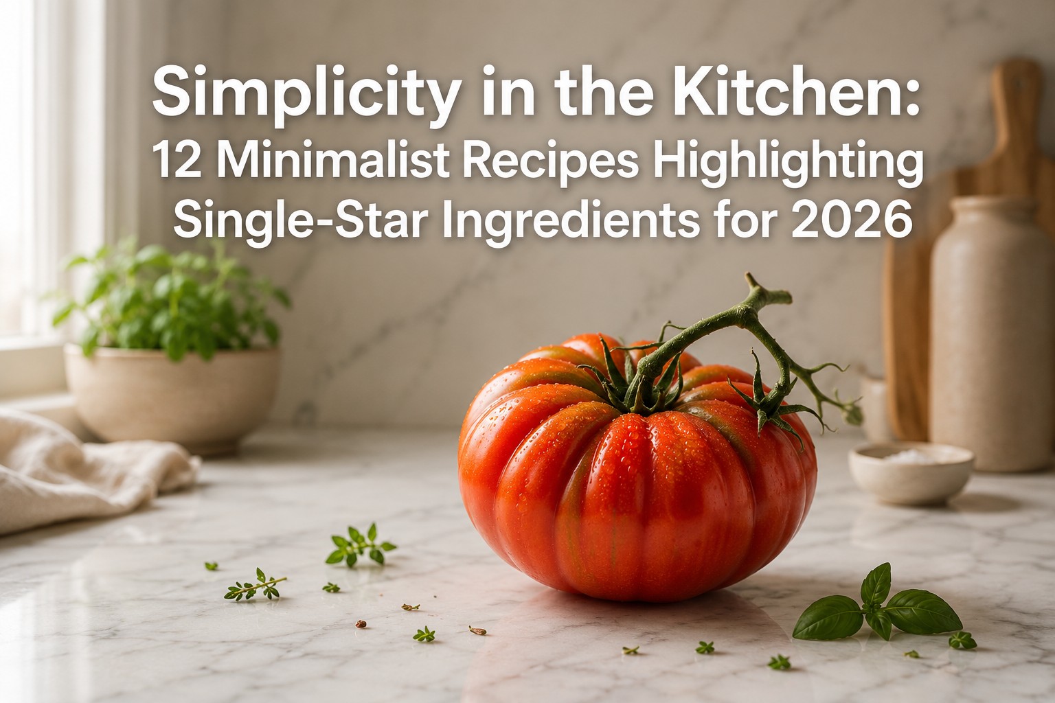 Simplicity in the Kitchen: 12 Minimalist Recipes Highlighting Single-Star Ingredients for 2026
