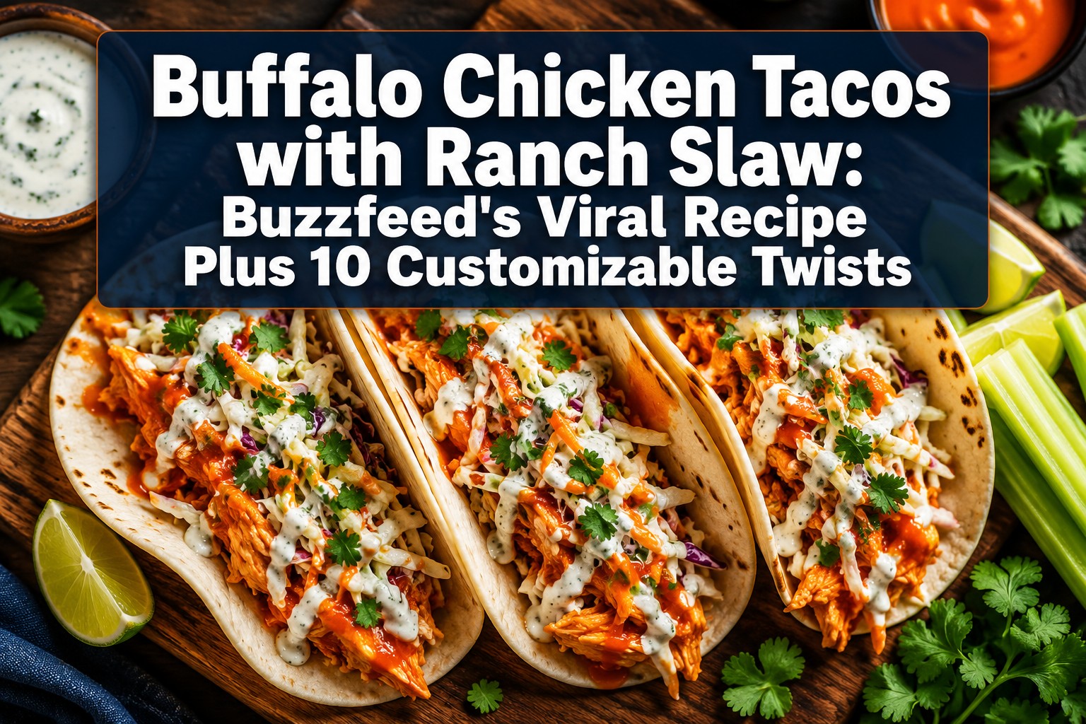 Buffalo Chicken Tacos with Ranch Slaw: Buzzfeed’s Viral Recipe Plus 10 Customizable Twists