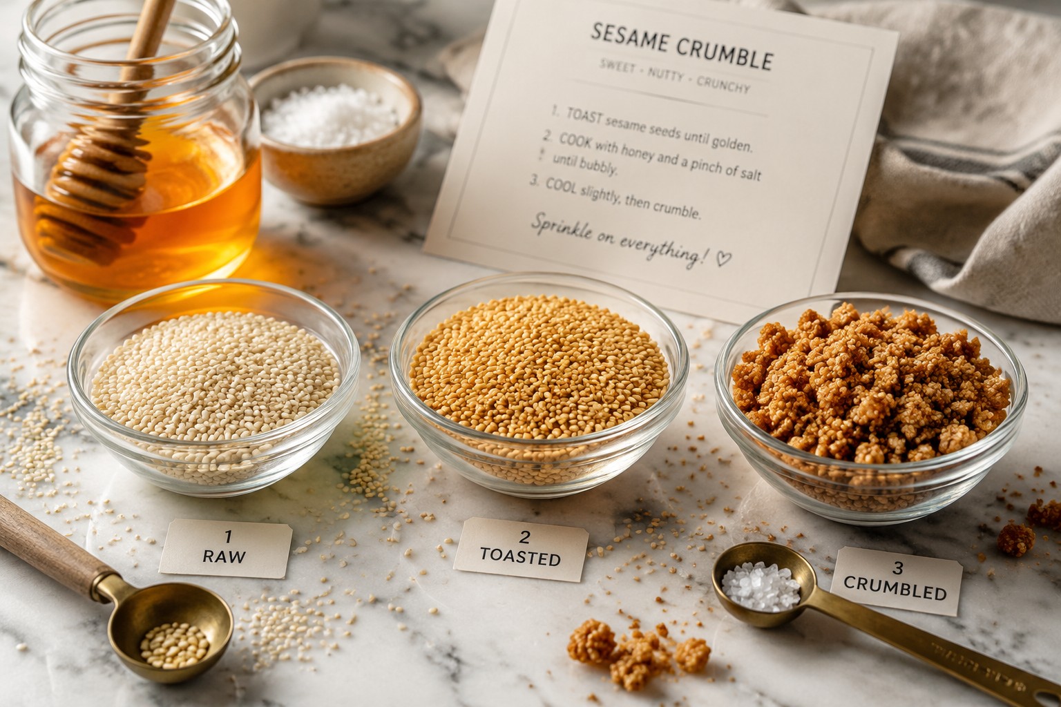 How to Make Sesame Crumbles for Salad
