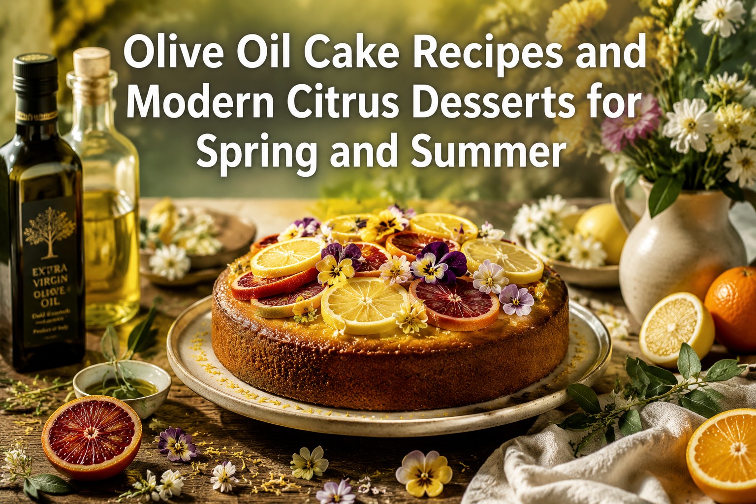 Olive Oil Cake Recipes and Modern Citrus Desserts for Spring and Summer