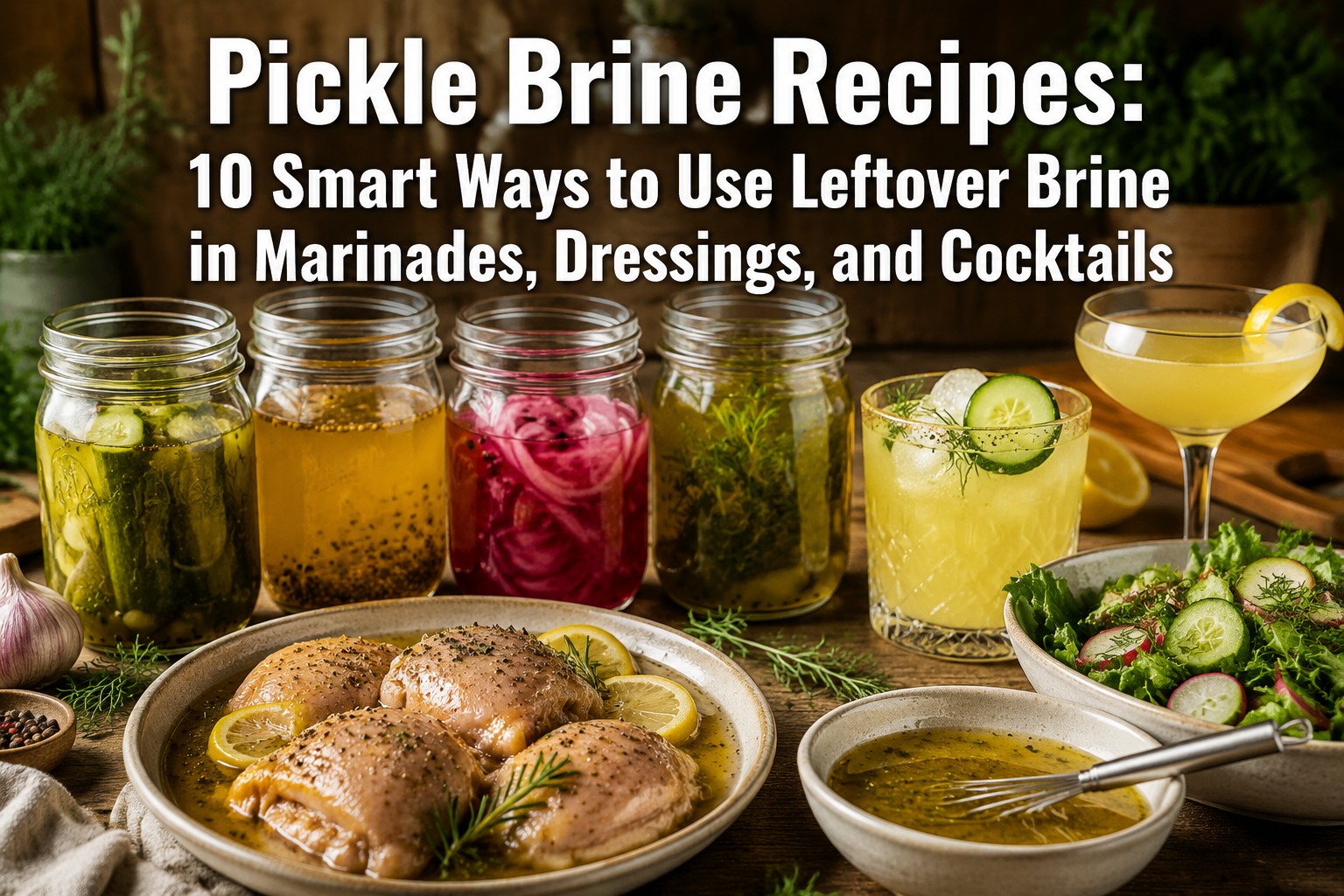 Pickle Brine Recipes: 10 Smart Ways to Use Leftover Brine in Marinades, Dressings, and Cocktails