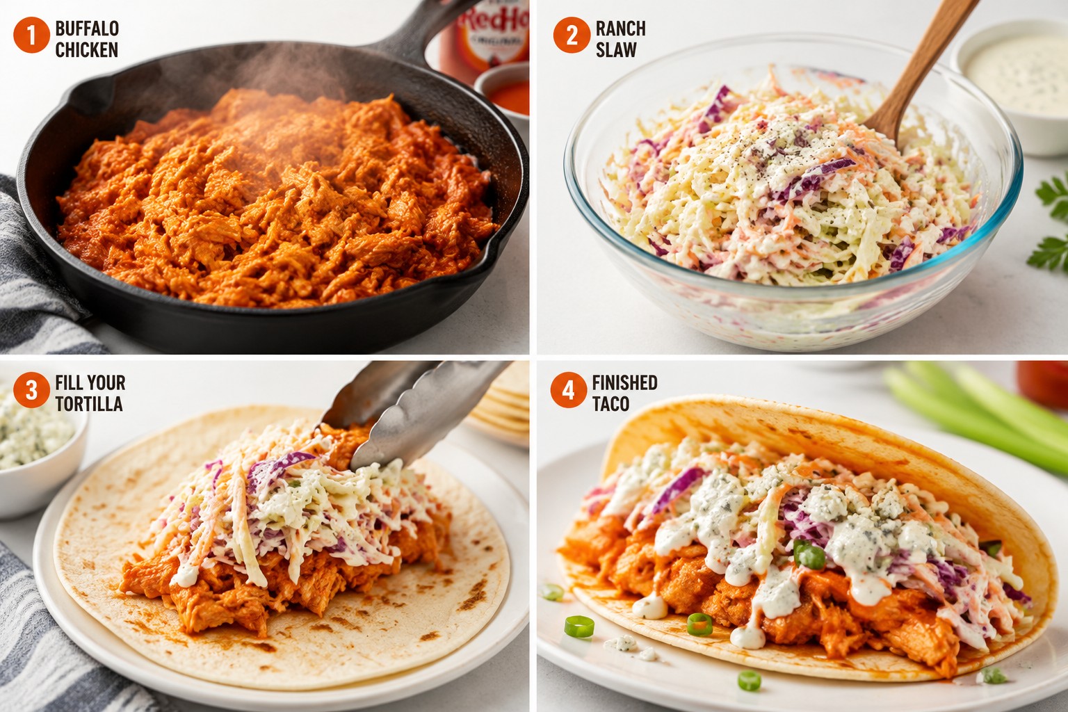 What Are Buffalo Chicken Tacos with Ranch Slaw