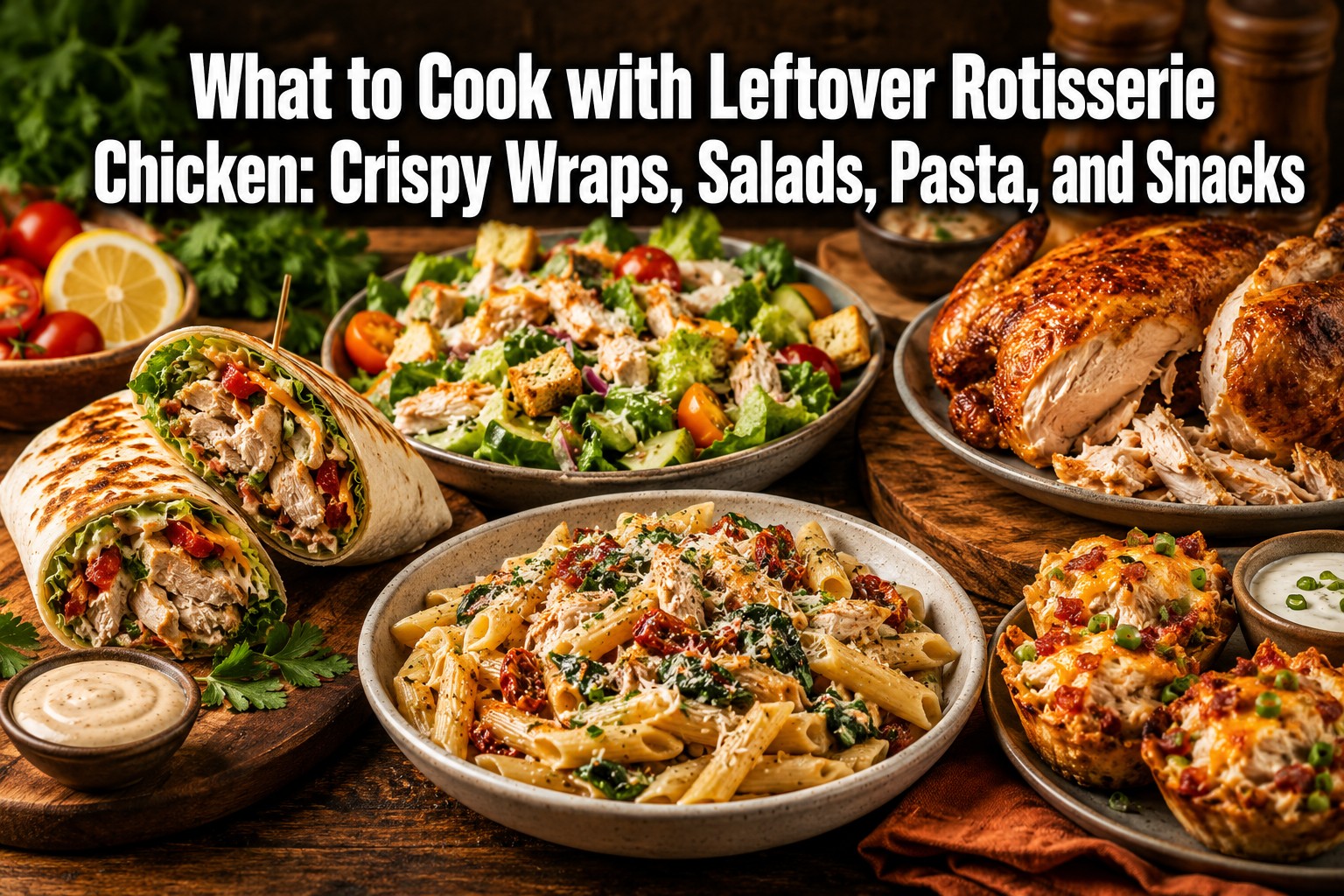 What to Cook with Leftover Rotisserie Chicken: Crispy Wraps, Salads, Pasta, and Snacks