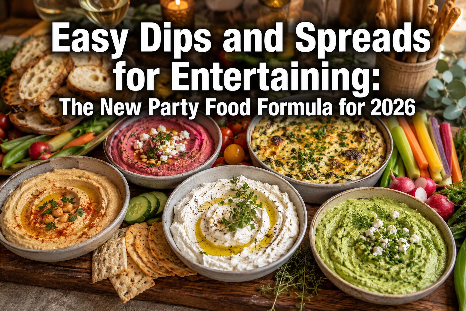 Easy Dips and Spreads for Entertaining: The New Party Food Formula for 2026