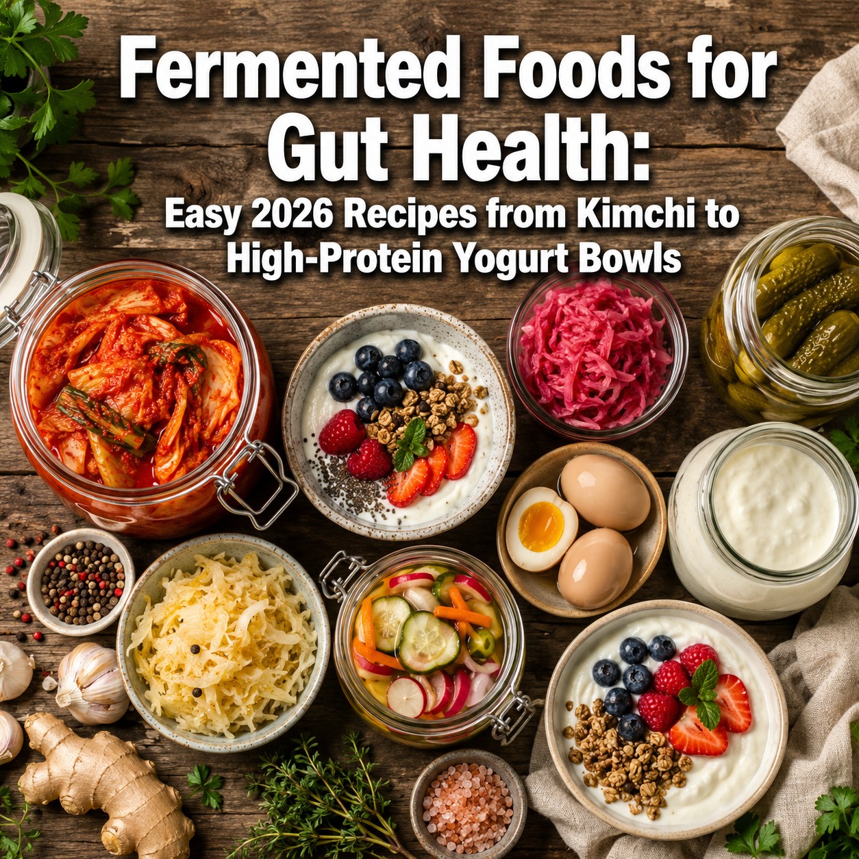Fermented Foods for Gut Health: Easy 2026 Recipes from Kimchi to High-Protein Yogurt Bowls
