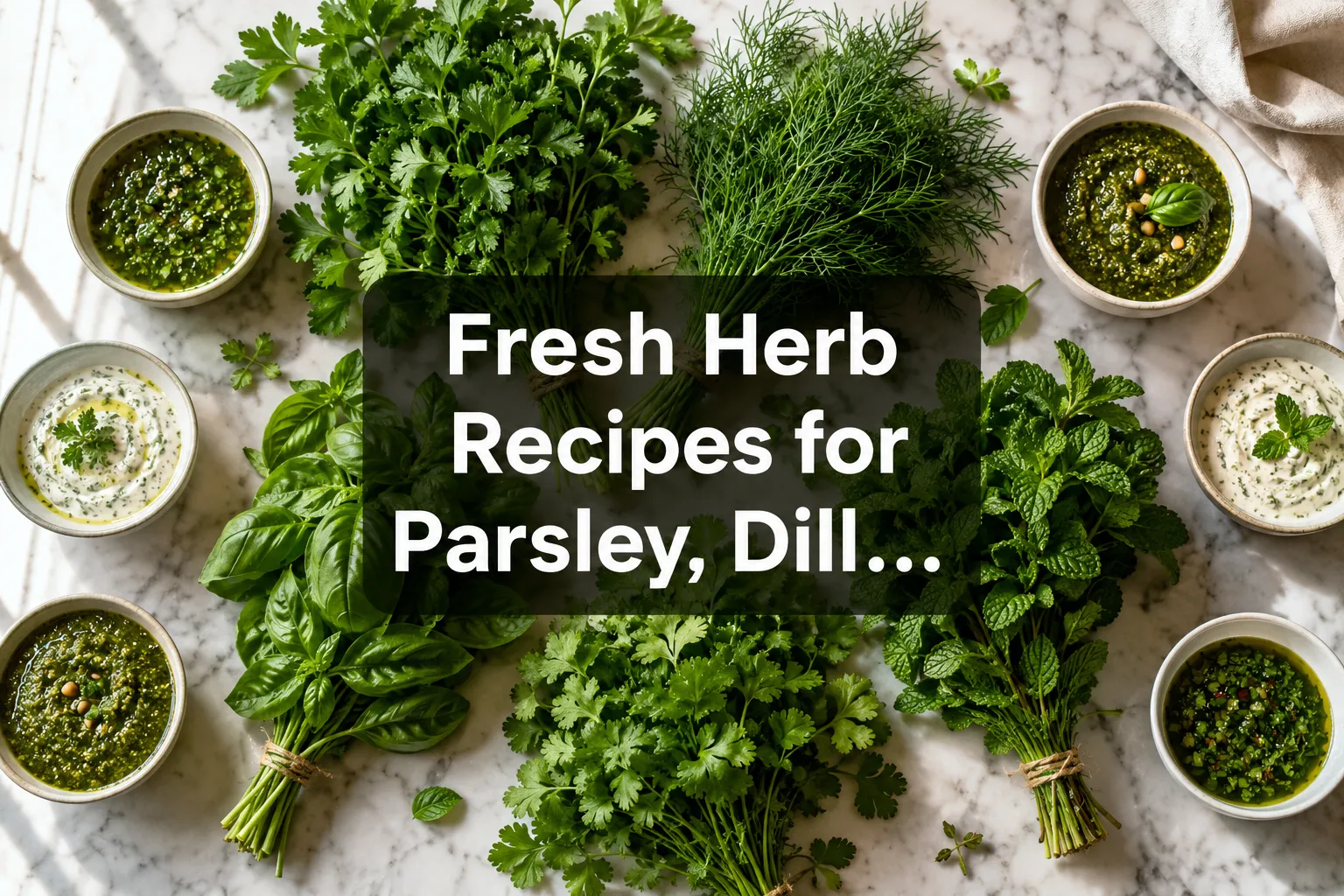 Fresh Herb Recipes for Parsley, Dill, Mint, Cilantro, and Basil