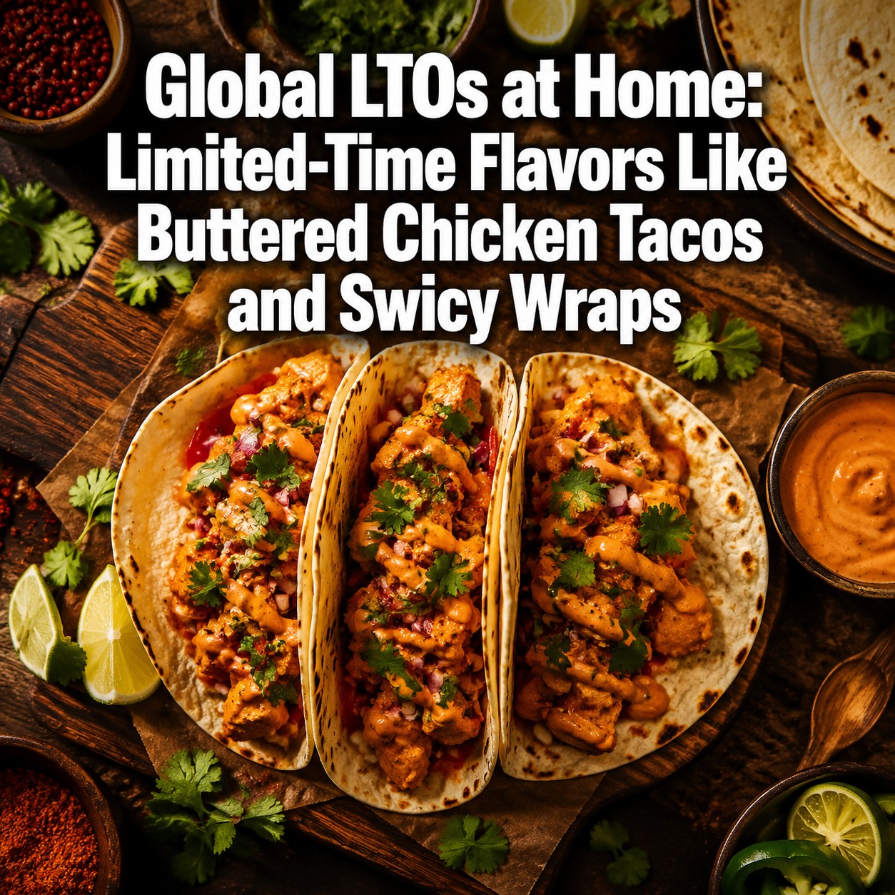 Global LTOs at Home: Limited-Time Flavors Like Buttered Chicken Tacos and Swicy Wraps