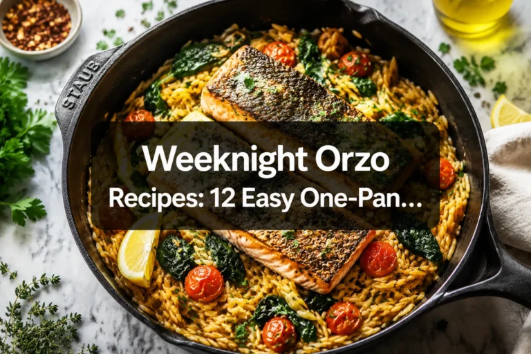 Weeknight Orzo Recipes: 12 Easy One-Pan Dinners with Salmon, Chicken, and Vegetables