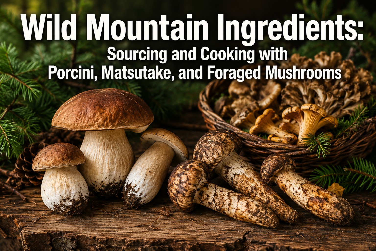 Wild Mountain Ingredients: Sourcing and Cooking with Porcini, Matsutake, and Foraged Mushrooms